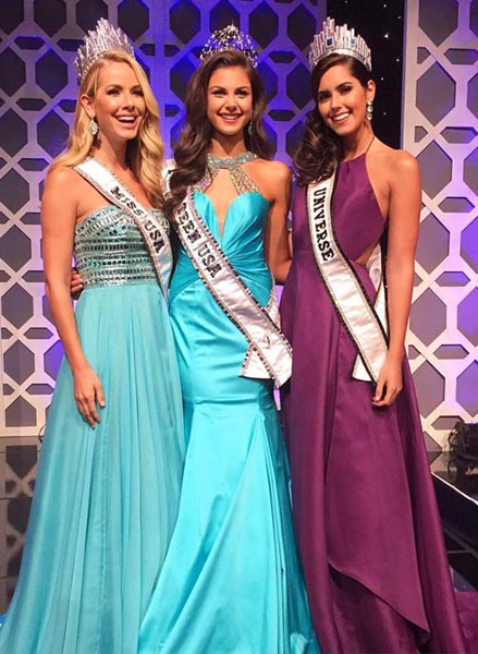 Olivia Jordan-Miss USA 2015, Katherine Haik-Miss Teen USA 2015, Paulina Vega-Miss Universe 2014/15