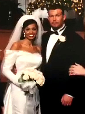 Chelsi Smith on her wedding day with her ex-husband Kelly Blair