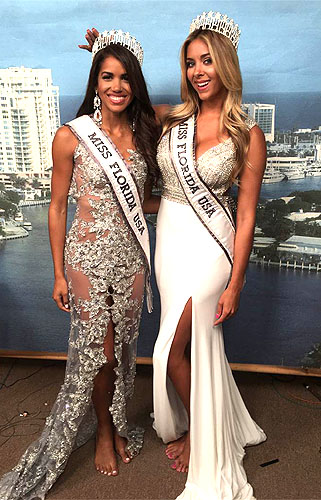 Linette De Los Santos, Miss Florida USA 2017 and Brie Gabrielle, Miss Florida USA 2016