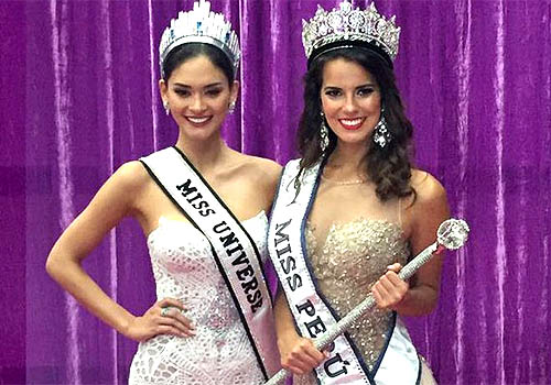 Peru-Valeria Piazza with Pia Wurtzbach-Miss Universe 2015