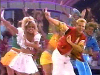 An awesome dance number during Miss Teen USA 1988 to 'I Saw Him Standing There' led by Kristi Addis, Miss Teen USA 1987
