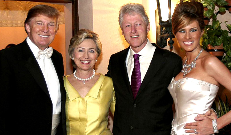 Donald Trump, Hillary Clinton, Bill Clinton, Melania Trump