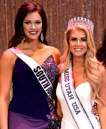 Baylee Jensen (daughter of Miss USA 1989, Gretchen Polhemus with Teale Murdock, Miss Utah USA 2016